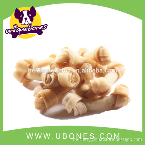natural/color/smoked rawhide knotted bones Dog food as well as dog toy China manufacturer